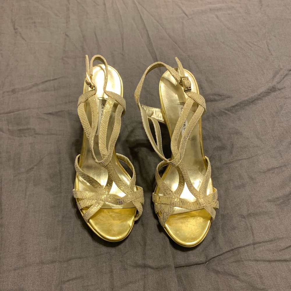 Gold heels that I wore to prom